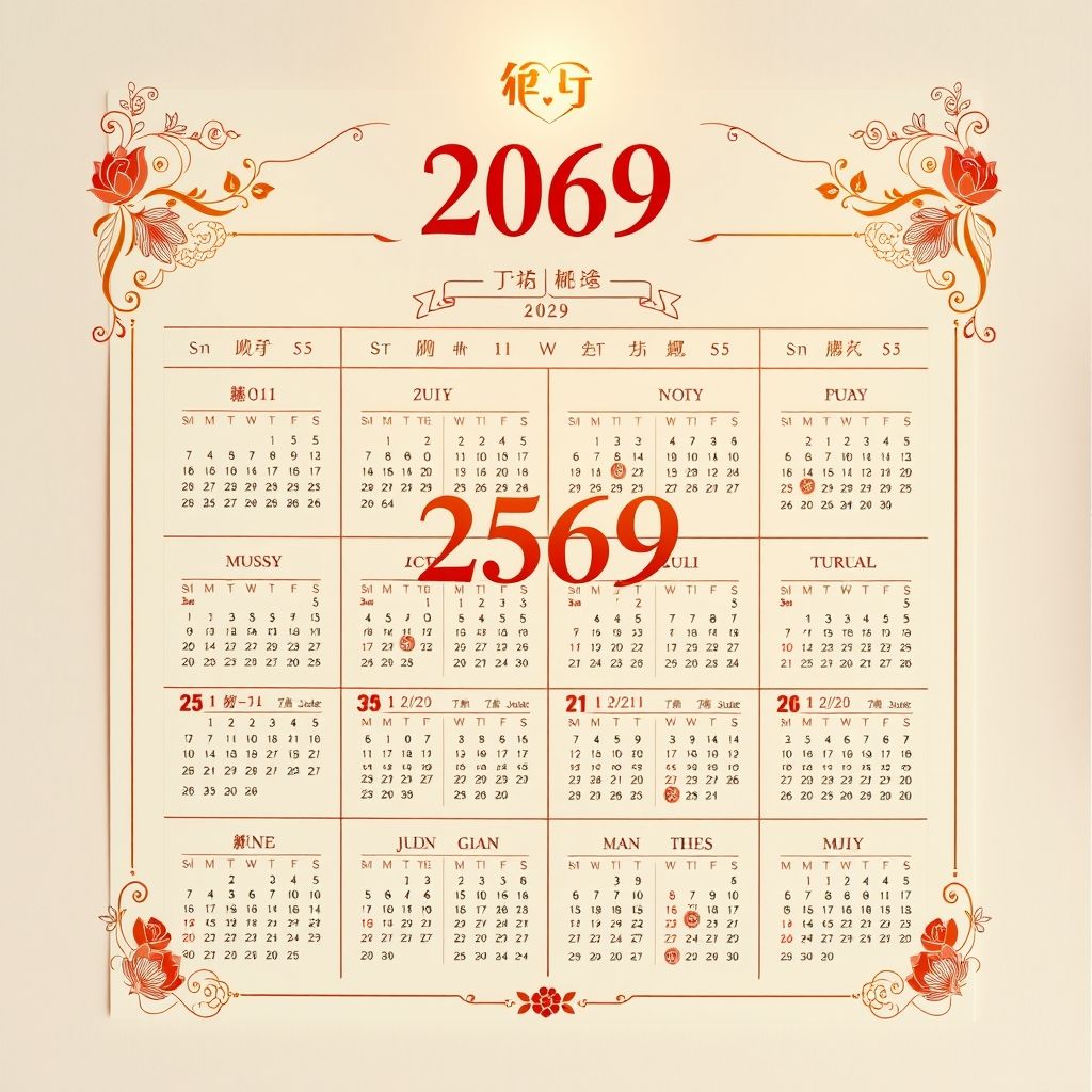 ปฏิทินรัก! ฤกษ์แต่งงาน 2569 ฟรี เพื่อวันพิเศษ